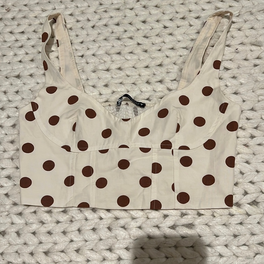 Zara polka dot top